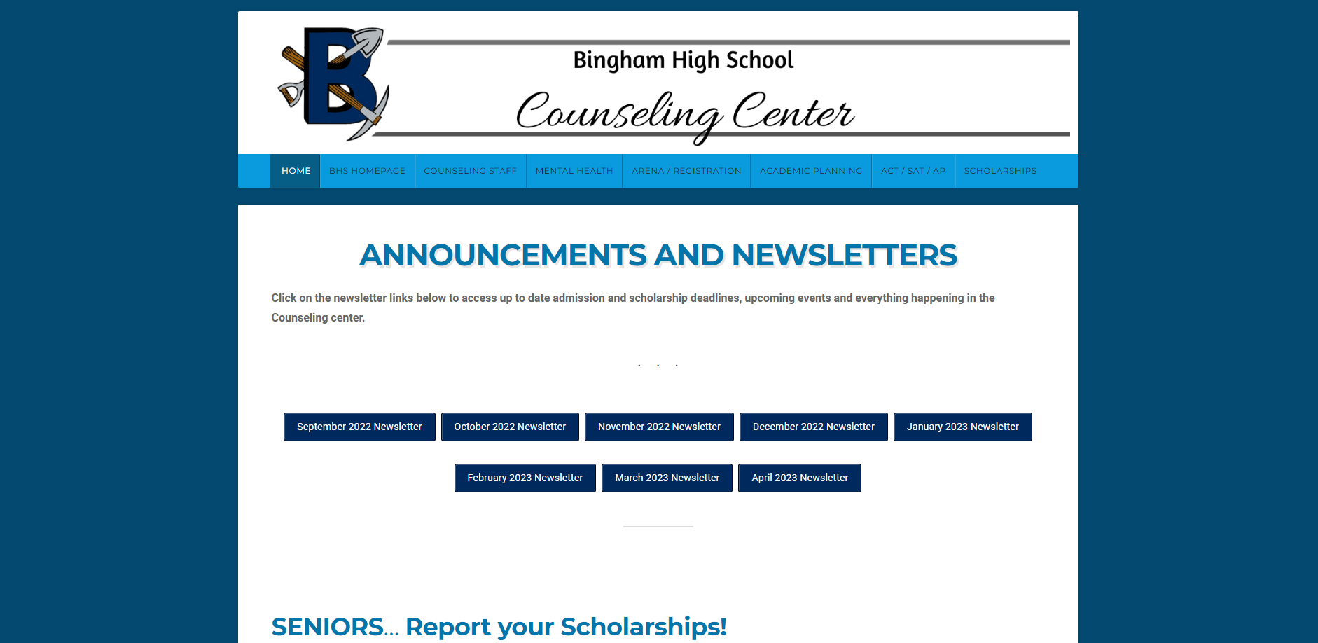 Homepage of Bingham Counseling